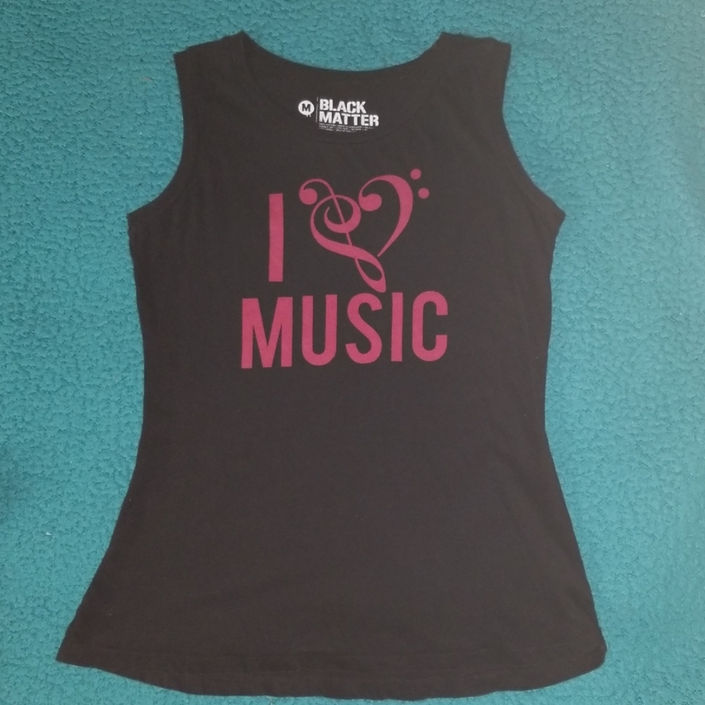 I Heart Music Black Matter Tank Top